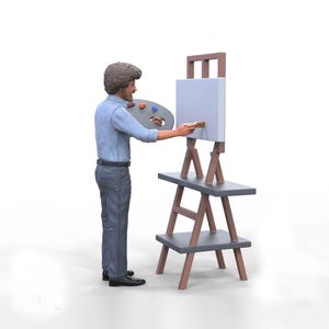 Miniatuurfiguur Famous Painter #1 HO, schaal 1:87 GEEN PREISER