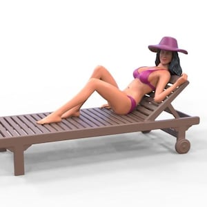 Miniature Figure Woman Sunbathing Chillout HO Scale 1:87 NO PREISER New