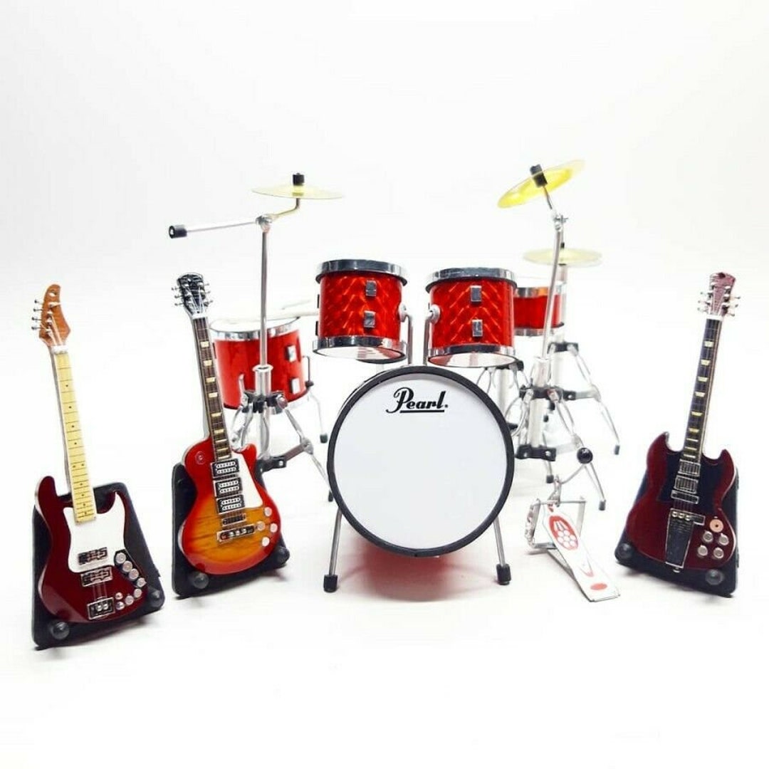 Cahier De Musique Batterie Page De Garde Batterie miniature Pearl RED Plus Guitare 1/12 Instruments de - Etsy Canada