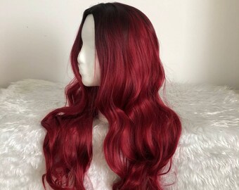 red wig etsy