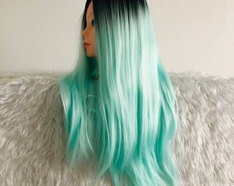 Mint Green Wig Etsy