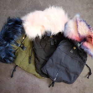 Warm Padded Puffer Jacket with detachable hat for Small Dogs
