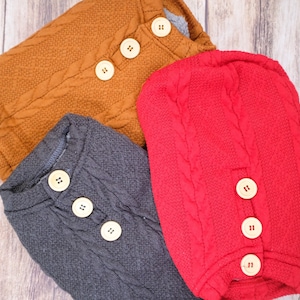 Suéter cálido de punto acolchado de algodón para perros pequeños