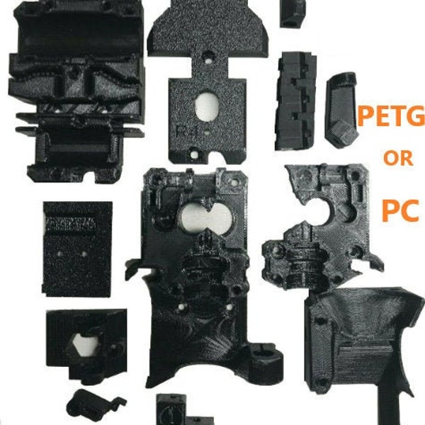 PRUSA MK2.5 / MK2 / MK3 / MK3S / MK3S+ Extruder Upgrade / Replacement Set Printed in PETG  / PC (PolyCarbonate) - (Bonus Free fan shroud)