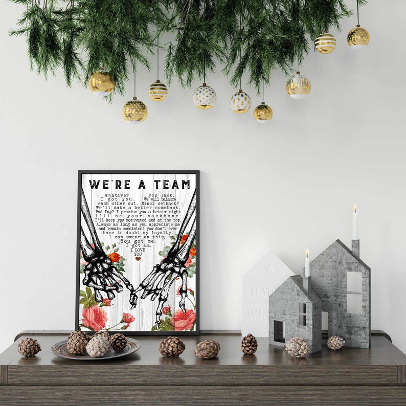 Wir sind ein Team Poster Liebe Kunst paar Geschenk paar Etsy