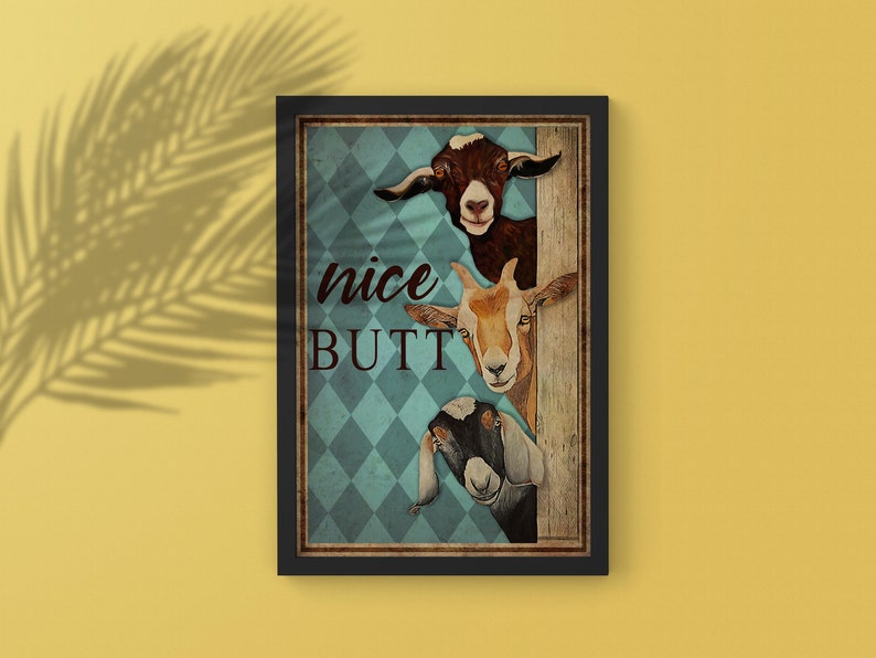 Vintage schöne Hintern lustige Ziegen Poster Ziege Liebhaber | Etsy