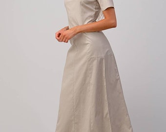 khaki long dress