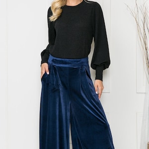 Wide Leg Pants with Side Pockets