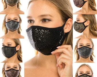 Triple Layer Unisex Sequin Face Mask