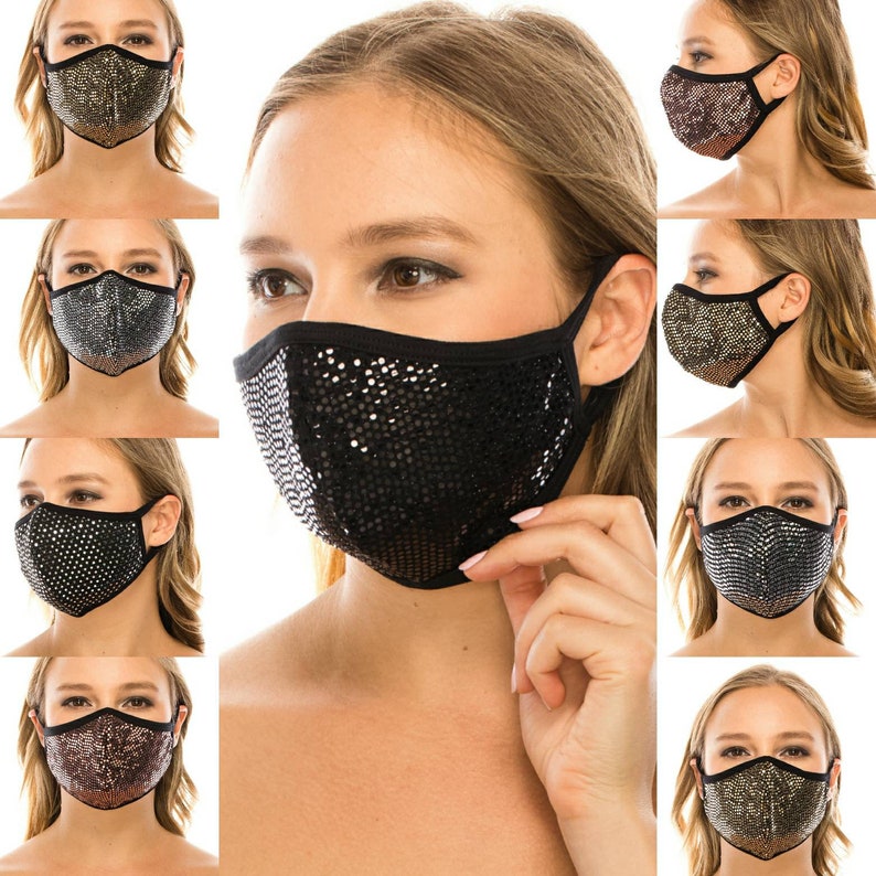 Triple Layer Unisex Sequin Face Mask 