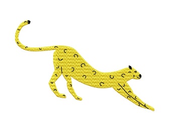 Machine Embroidery Design Leopard - Panther Digital Embroidery Pattern