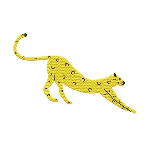 Machine Embroidery Design Leopard - Panther Digital Embroidery Pattern