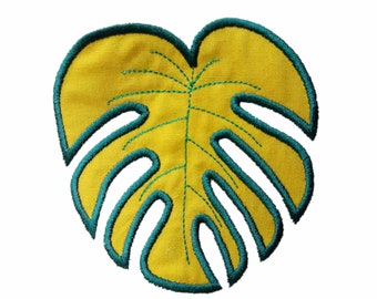 Applique Machine Embroidery Design Monstera Applique