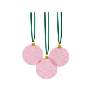 Christmas balls machine embroidery design
