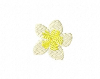 Frangipani Flower Machine Embroidery Design - Plumeria Tropical Flower Digital Embroidery Pattern