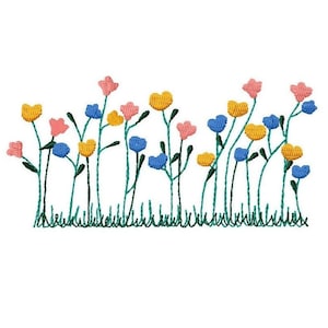 Machine Embroidery Design Wild Flowers