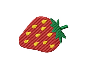 Machine Embroidery Design Strawberry - Digital Embroidery Pattern File Fruit