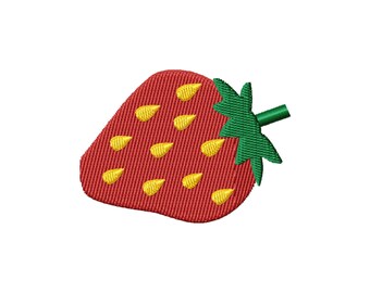 Machine Embroidery Design Strawberry - Digital Embroidery Pattern File Fruit