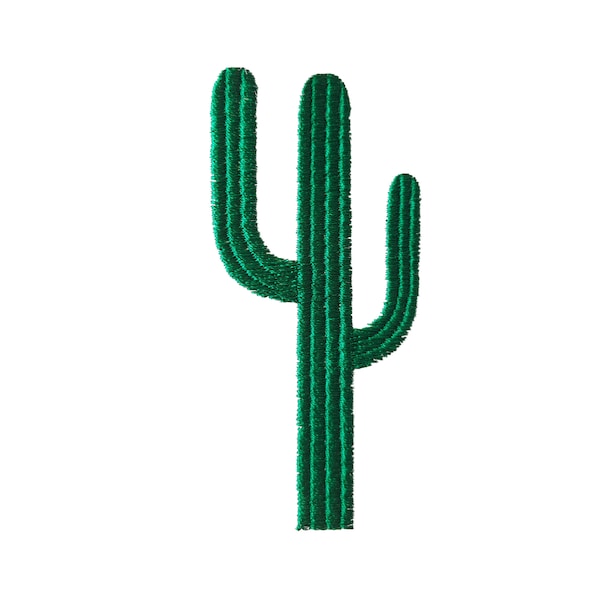 Cactus machine embroidery design, saguaro