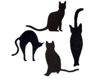 Machine Embroidery Designs Cat Bundle - Cat Silhouettes Pack of 4 Different Patterns