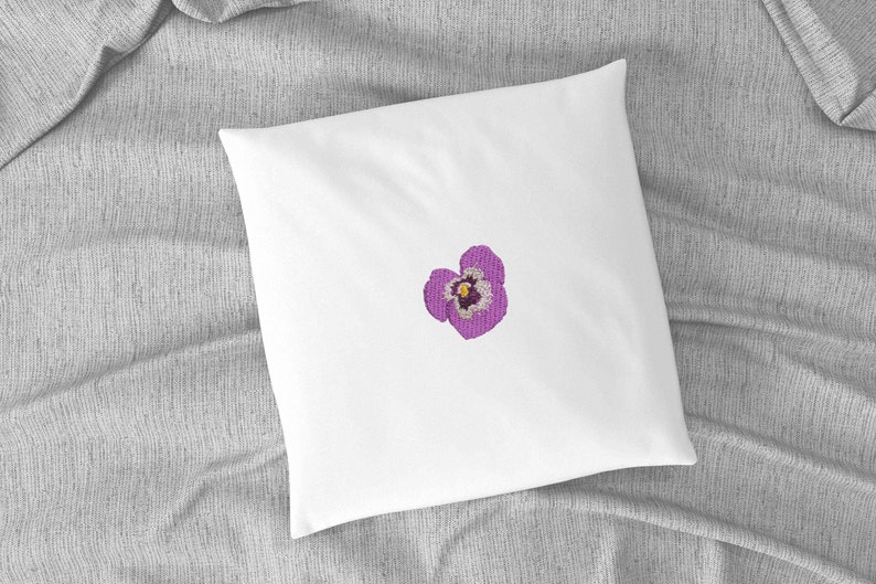 Flower violet digital embroidery pattern Viola tricolor Garden pansy design Pansy machine embroidery design