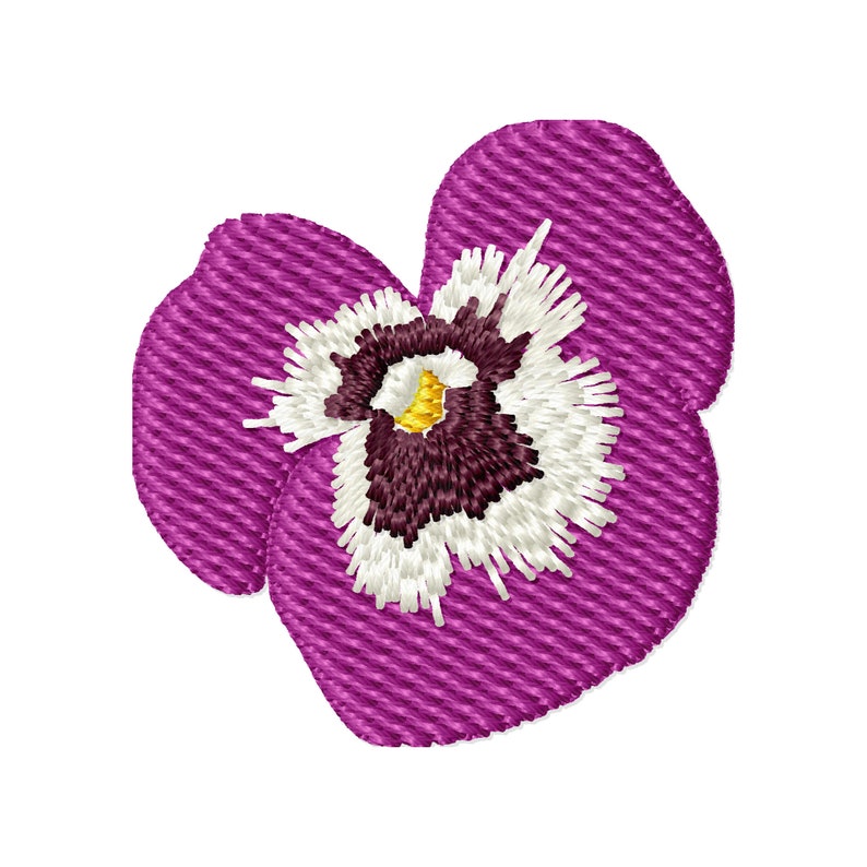 Flower violet digital embroidery pattern Viola tricolor Garden pansy design Pansy machine embroidery design