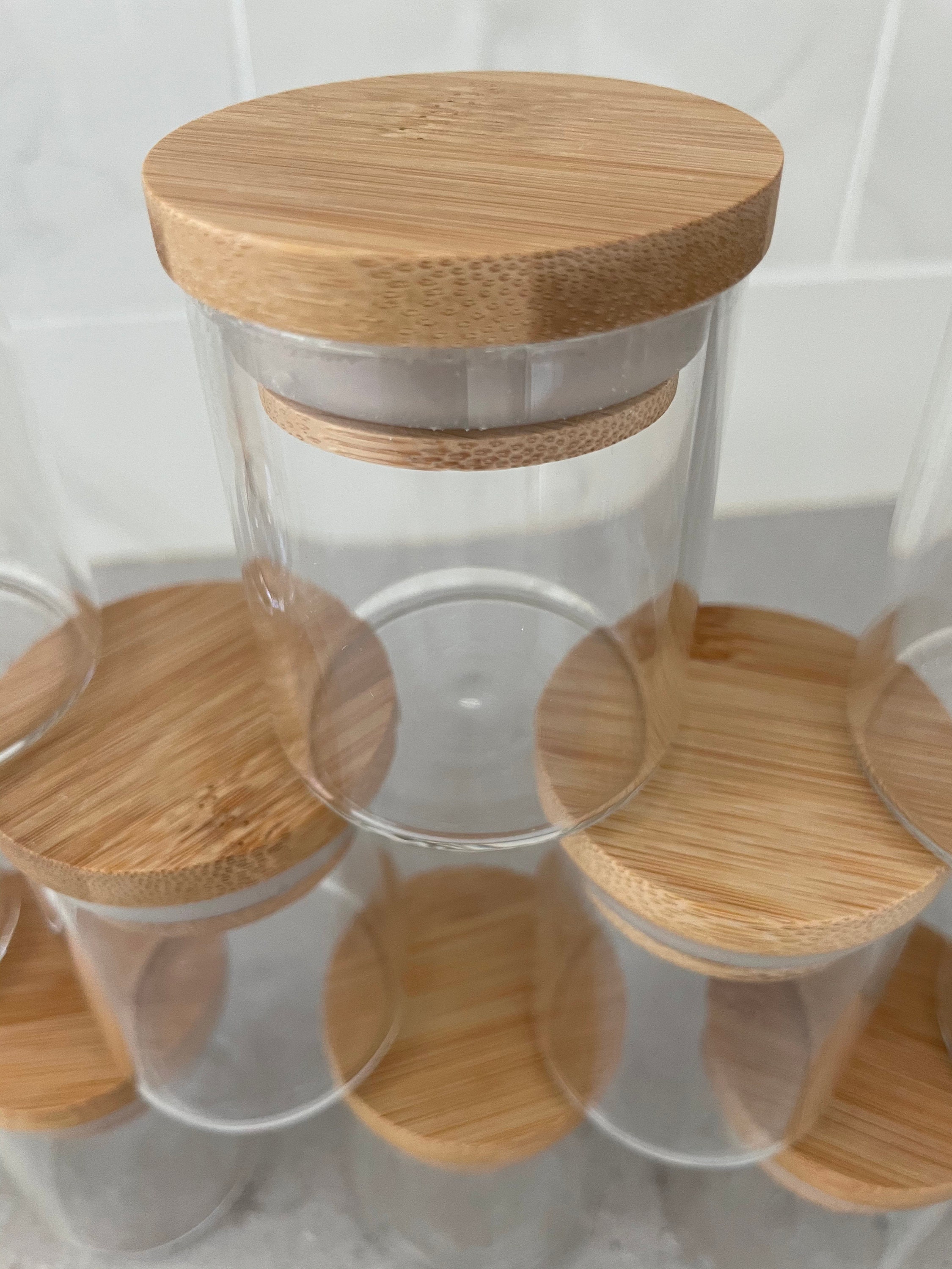 15 Pack 2.5 FL OZ 73ml Mini Jars w/ Bamboo Lid Use for Etsy