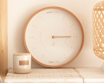 Beige Wood Tide Clock CUSTOM