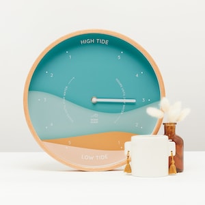 Seaside Wall Clock | Wooden Ocean Tide Clock | Coastal Wall Decor | Housewarming Gift | Ocean Waves Clock | Atlantic Tide Clock