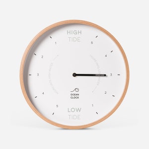 White wood Tide Clock CUSTOM image 2