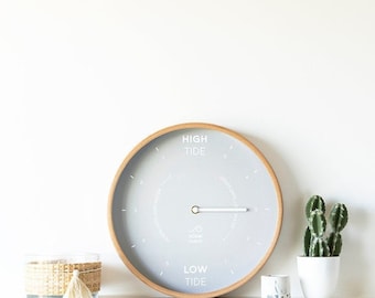 Grey wood Tide Clock CUSTOM