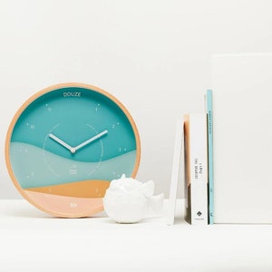 Seaside wooden Silent Wall Clock