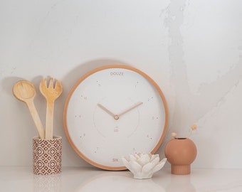 Beige wood Silent Wall Clock