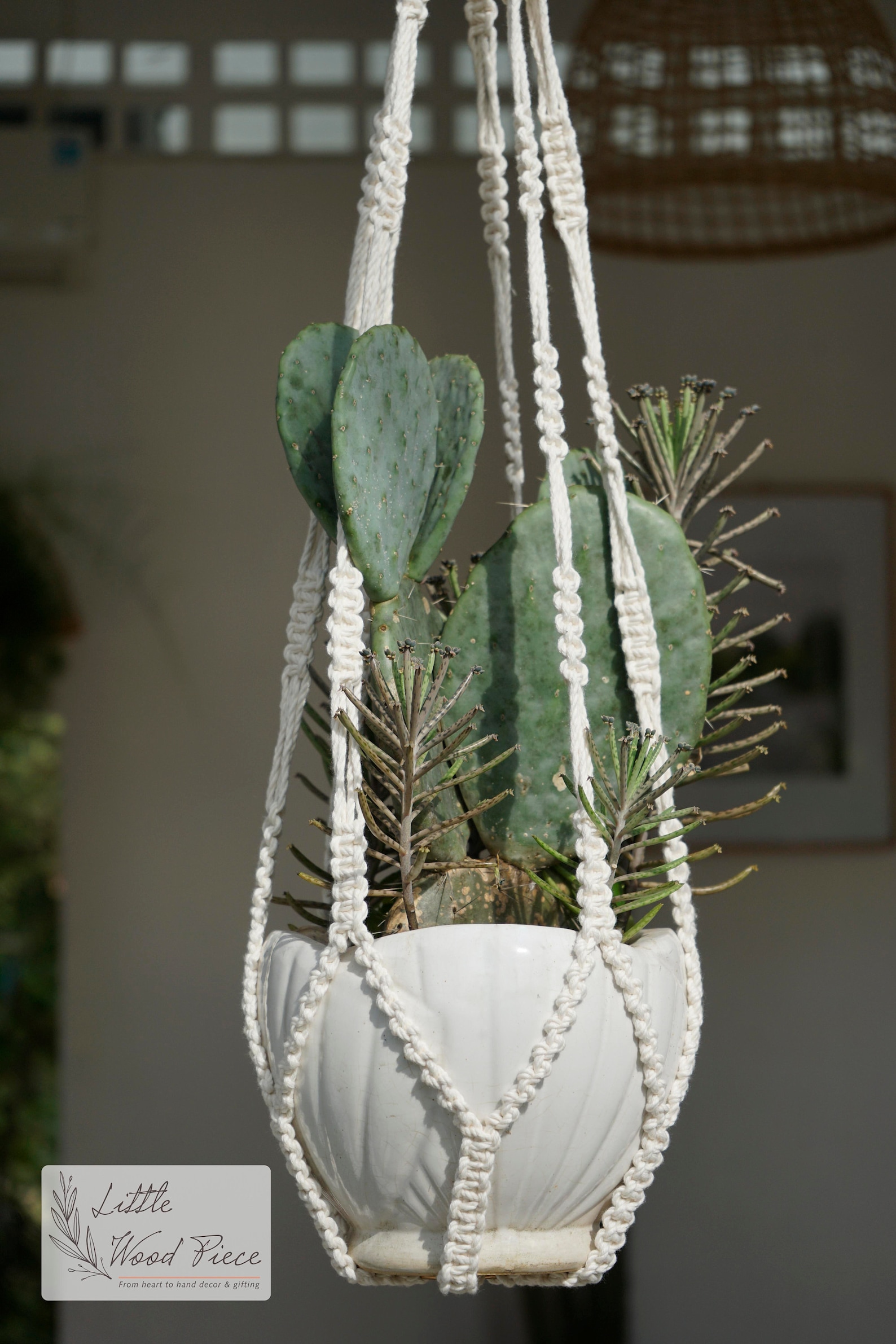 No Tassel Macrame Plant Hanger Without Tassel Long Hanging Etsy