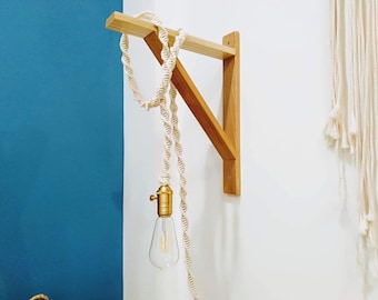 Macrame hanging light