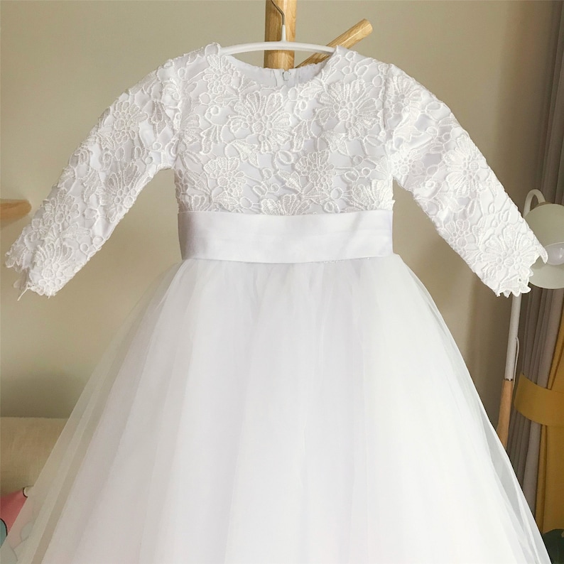 Champagne Princess Lace Straps Flower Sash Tulle Tea Length Toddler'S Tutu Dress