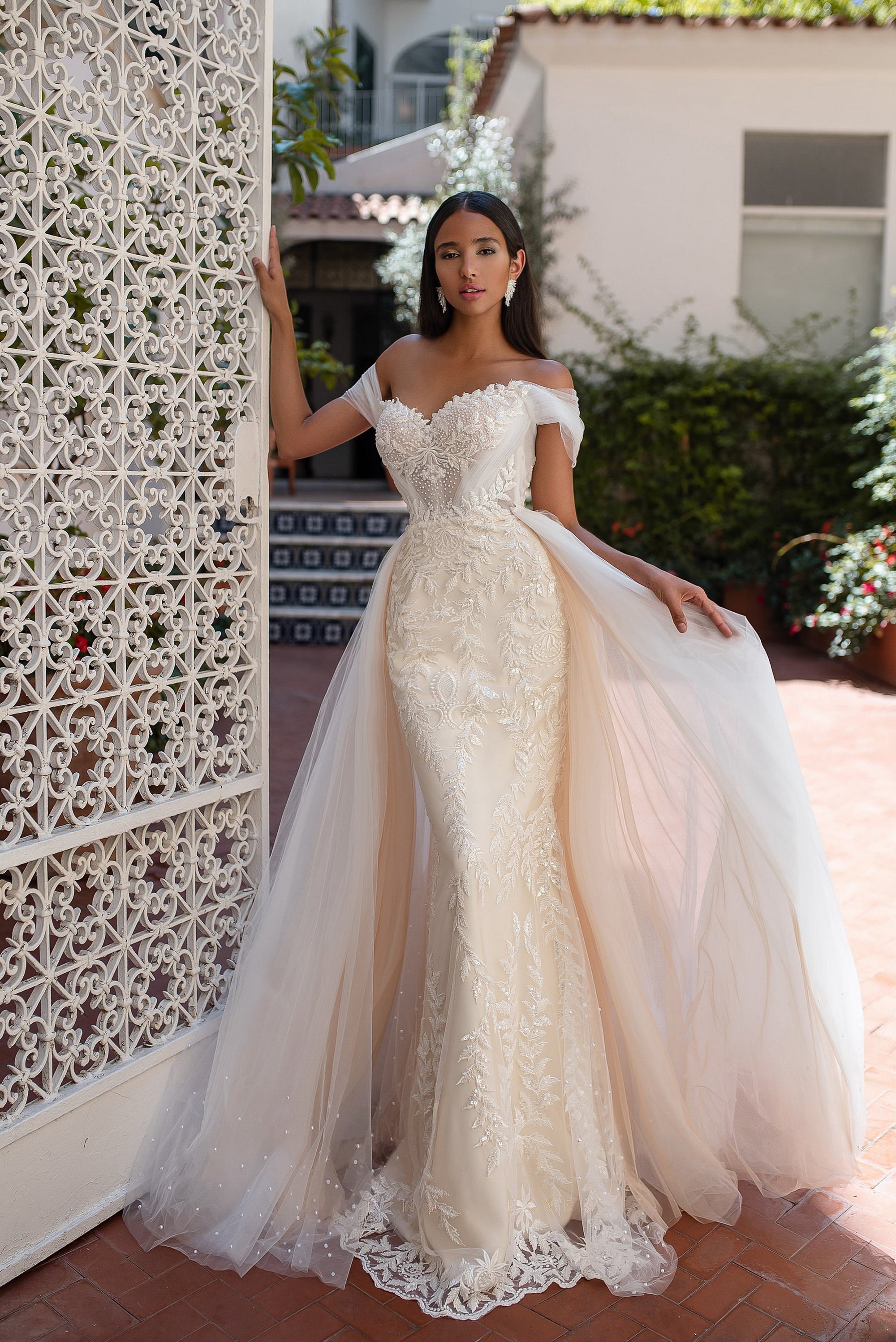 mermaid detachable wedding dresses