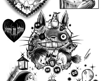 Studio Ghibli Tattoo Etsy