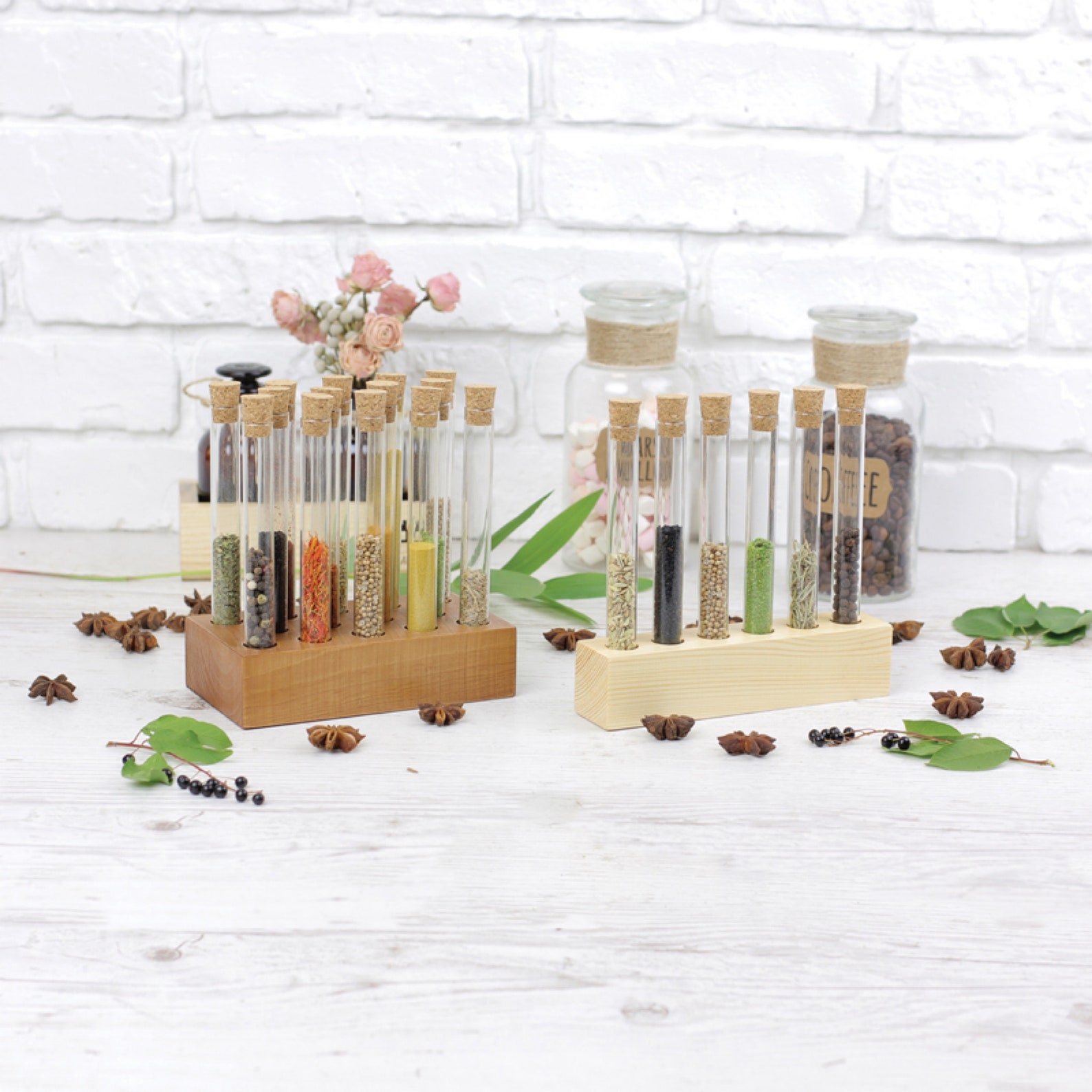 Test Tube Spice Rack 6/14/30 Tubes Spice Container Salt Etsy