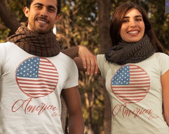 Patriotic America Shirt, USA Tee, Fourth of July, Summer, Memorial Day Tee, T-Shirt Softstyle Unisex Tee Multiple Colors