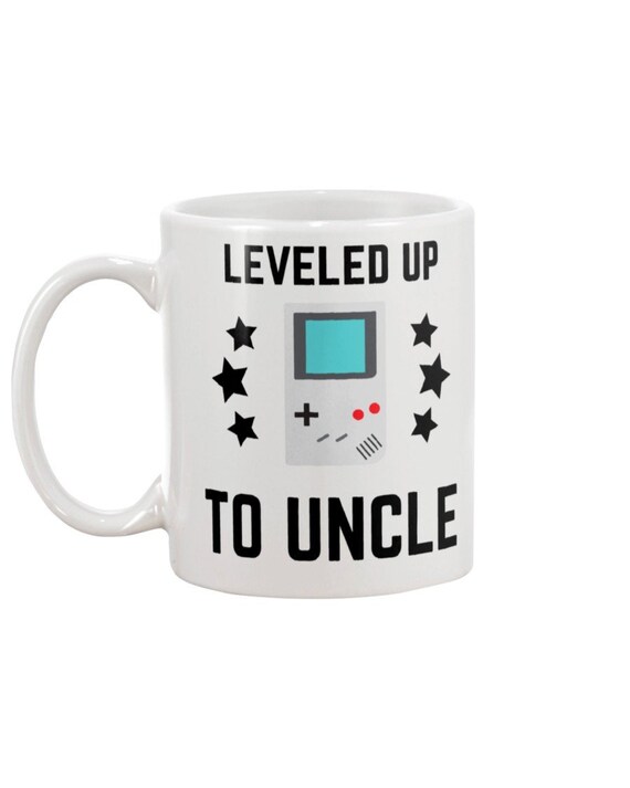 Leveled Up To Uncle Coffee Mug Pregnancy Announcement Gift For New Uncle 