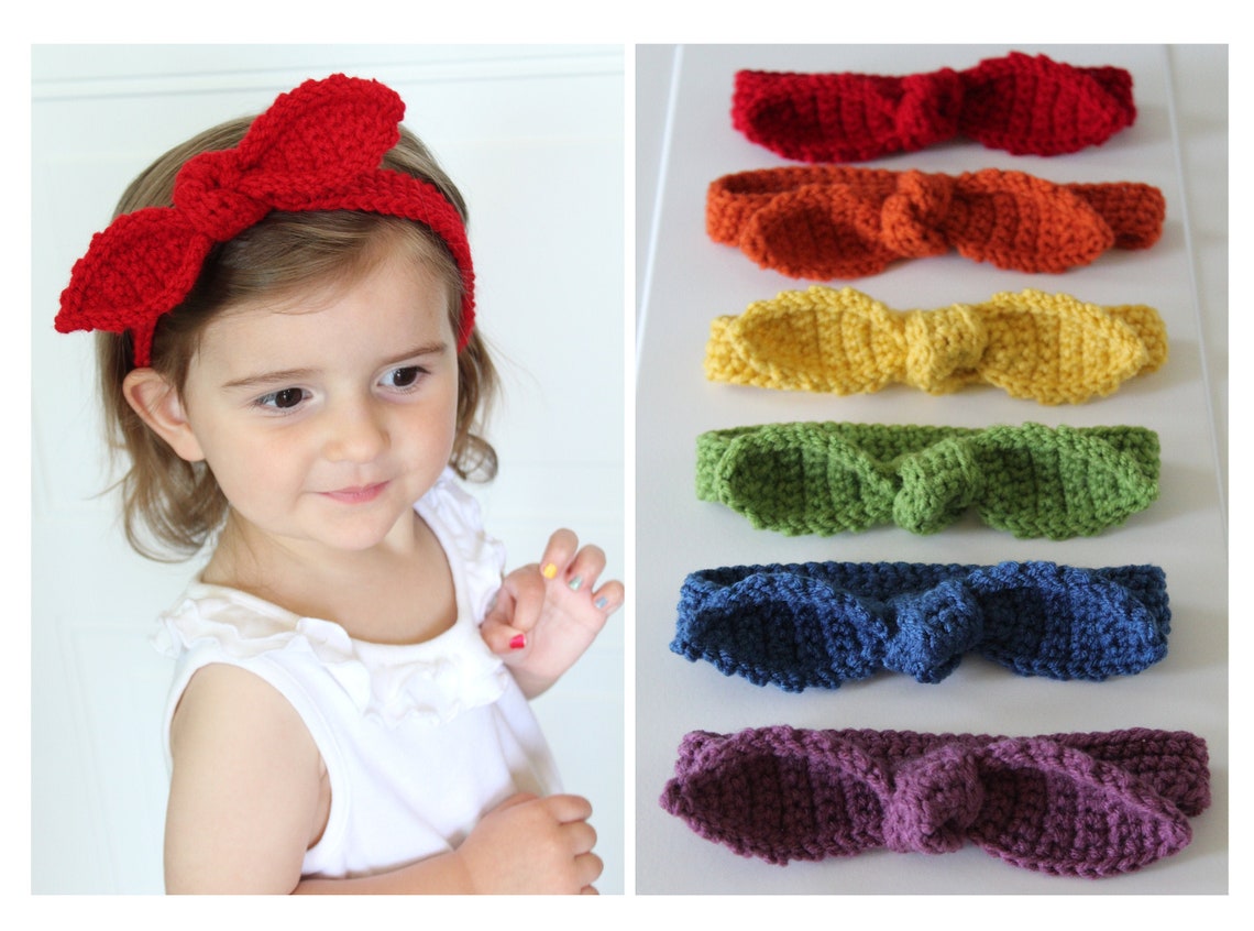 Baby Knot Bow Headband SIZE 03 69 1218 months Etsy