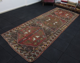 Turkish Runner, 4.2x11 Feet Rug, Stair Runner Rug, Red Rug, Oriental Rug, Vintage Rug, Oushak Rug, Extra Long Runner, Hallway Runner Rug, JP