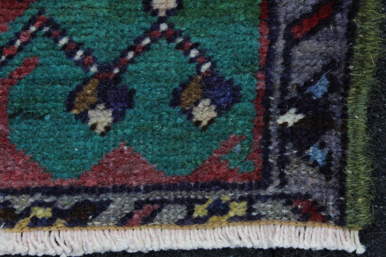 Vintage Oushak Rug Navy Rug Red Rug 1.6x2.7 Feet Kitchen Rug Small Rug Handmade Rug Bathroom Rug Turkish Rug Antique Rug Enrty Rug