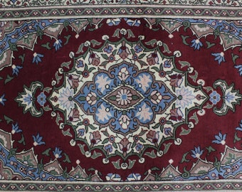 一点物ビンテージラグ（トルコ、アナトリア）オリエンタル花柄170 x 280cm 小さなトルコ製ラグ、3.9x5.5 ヴィンテージラグ、赤いラグ