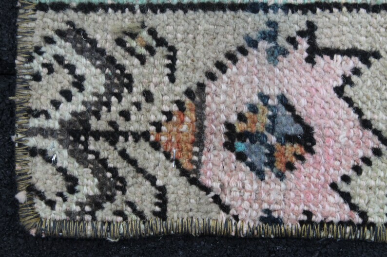 Patchwork Runner Rug Vintage Runner Rug Hallway Runner Rug Designer Rug 2.6x9.9 Runner Rug Turkish Rug Oushak Runner Distressed Rug