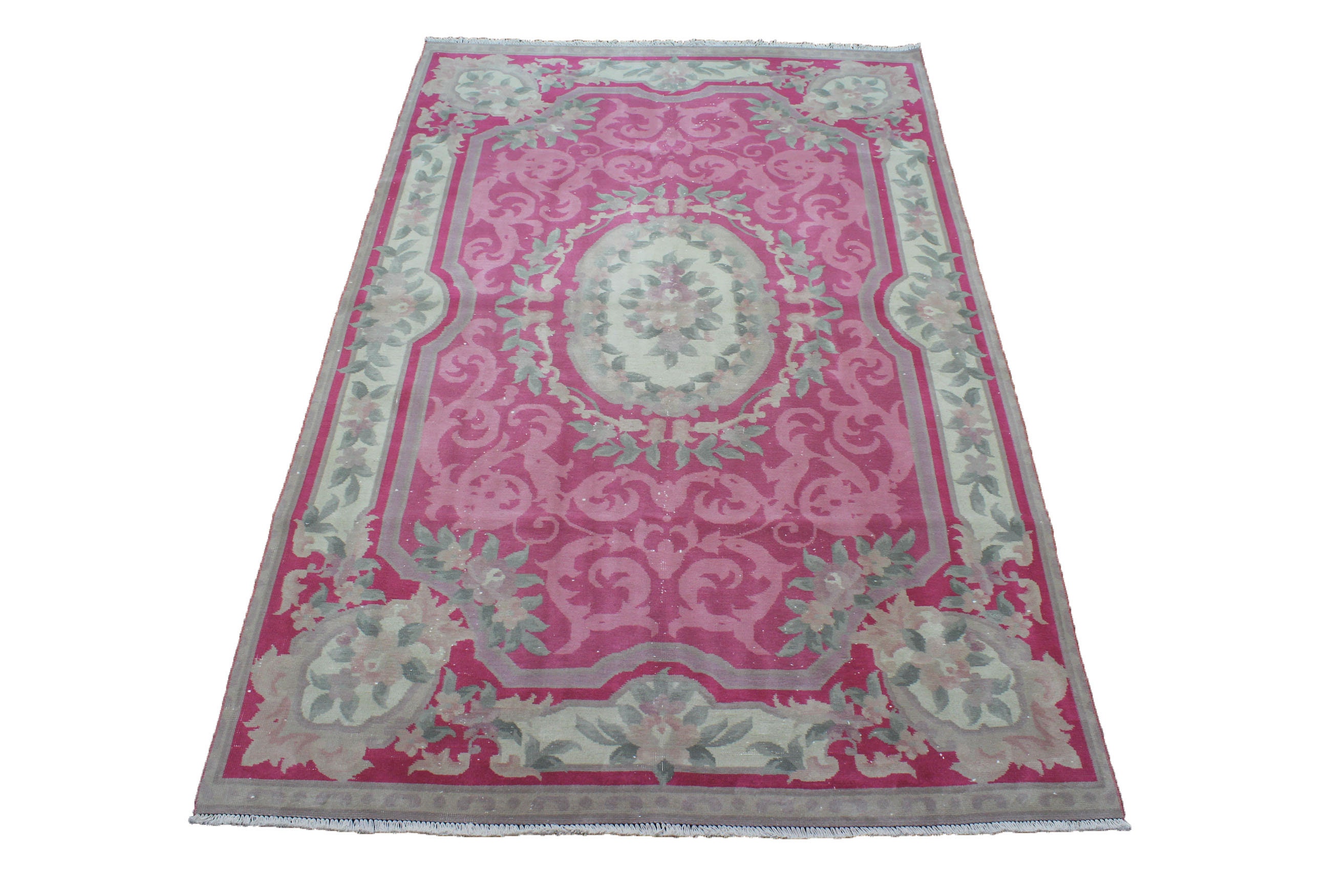 Pink Turkish Rug 5.5x8.6 Area Rug Floral Rug Vintage Area Etsy