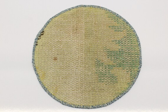 在庫一掃セール売れ筋ランキング Vintage Circle Rug Fragment, 0.8x0.8 Feet, Turkish Rug ラグ・カーペット