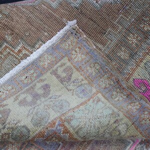 Antique Rug, 4x7.6 Area Rug, Brown Area Rug, Wool Rug, Tribal Rug, Vintage Area Rug, Turkish Rug, Bohemian Rug, Nursery Rug, Handwoven Rug image 10