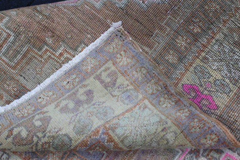 Antique Rug, 4x7.6 Area Rug, Brown Area Rug, Wool Rug, Tribal Rug, Vintage Area Rug, Turkish Rug, Bohemian Rug, Nursery Rug, Handwoven Rug image 10
